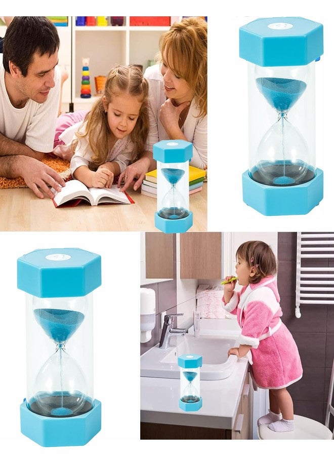 CartHome ساعة رملية، ساعة رملية سداسية الشكل، لون أزرق فاتح، 130 × 60 مم، ساعة رملية للأطفال، ساعة رملية مؤقتة للاستخدام المنزلي والمكتبي - Image 5